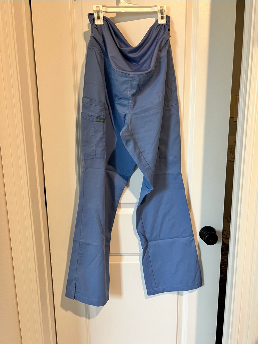 Women’s Blue scrub Pants - Comfortable maternity